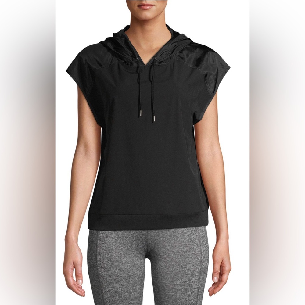 Avia Women's Hooded Short Sleeve Sweatshirt